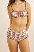Rhythm Womens Bikini Top London Check Crop Top