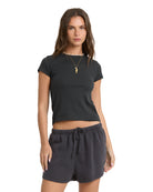 Billabong Womens Shirt Just For You Solid Ss Tee