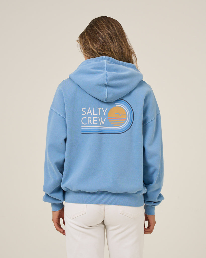 Salty Crew Womens Sweatshirt Ombre Wave Hooded Zip