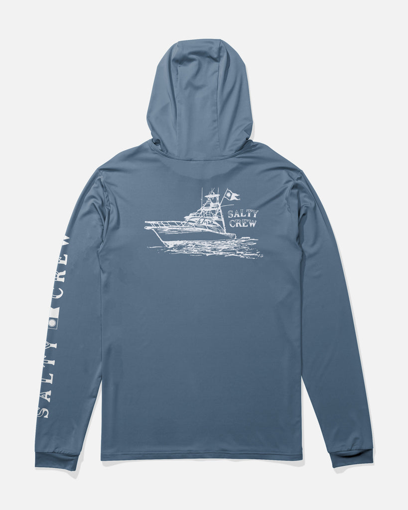 Salty Crew Mens Shirt On Board Hood Sunshirt