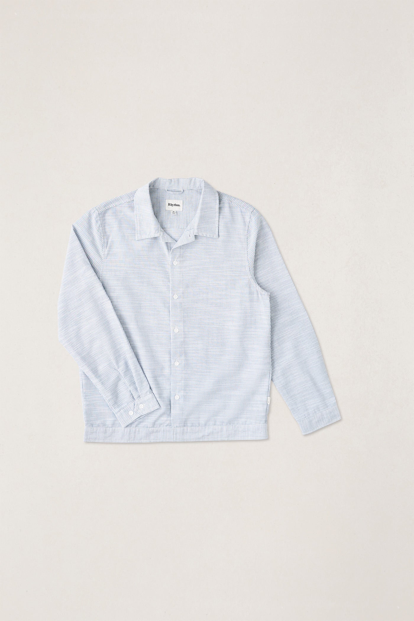 Rhythm Mens Shirt Striped Linen