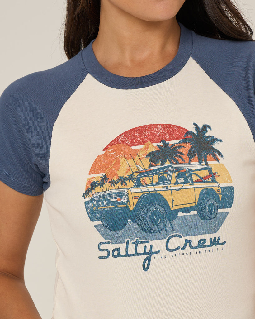 Salty Crew Womens Shirt Drive To The Sea Raglan