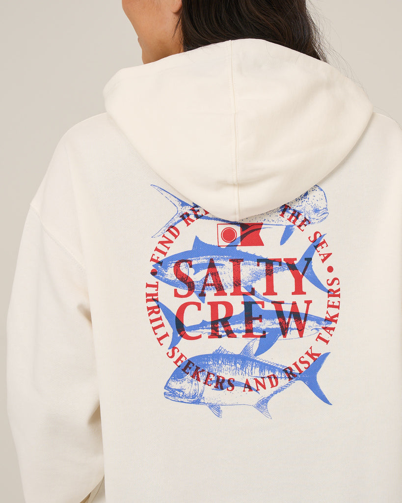 Salty Crew Womens Sweatshirt Overlay Hoodie