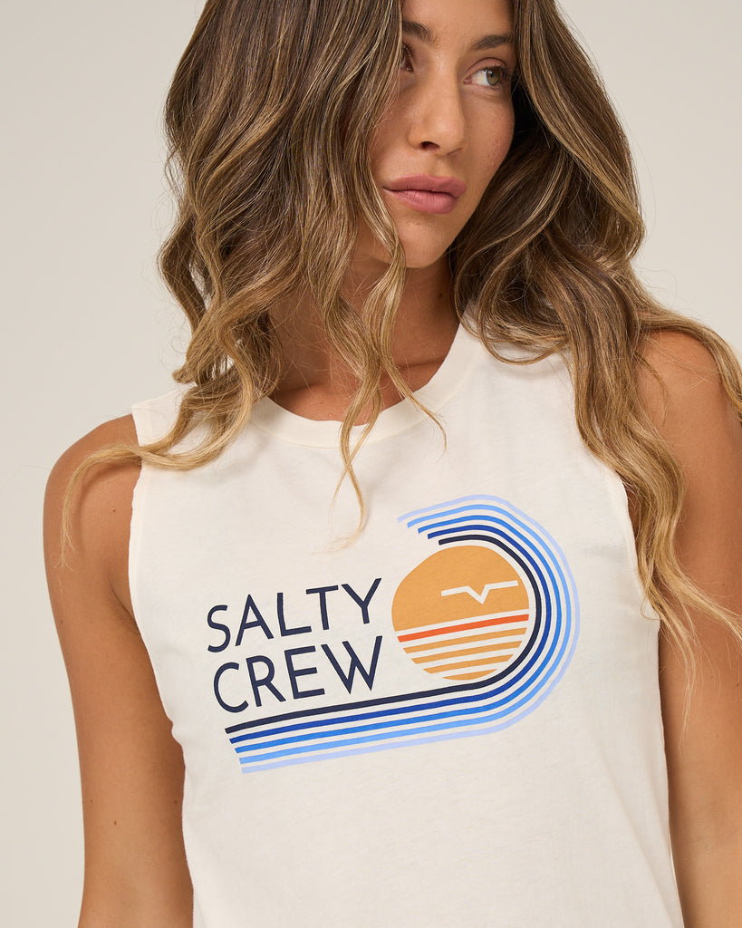 Salty Crew Womens Tank Top Ombre Wave Muscle Tank