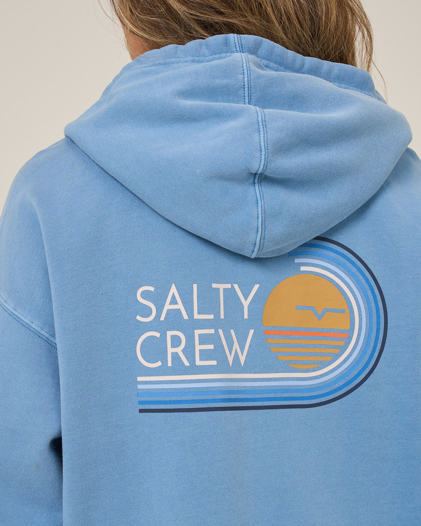 Salty Crew Womens Sweatshirt Ombre Wave Hooded Zip