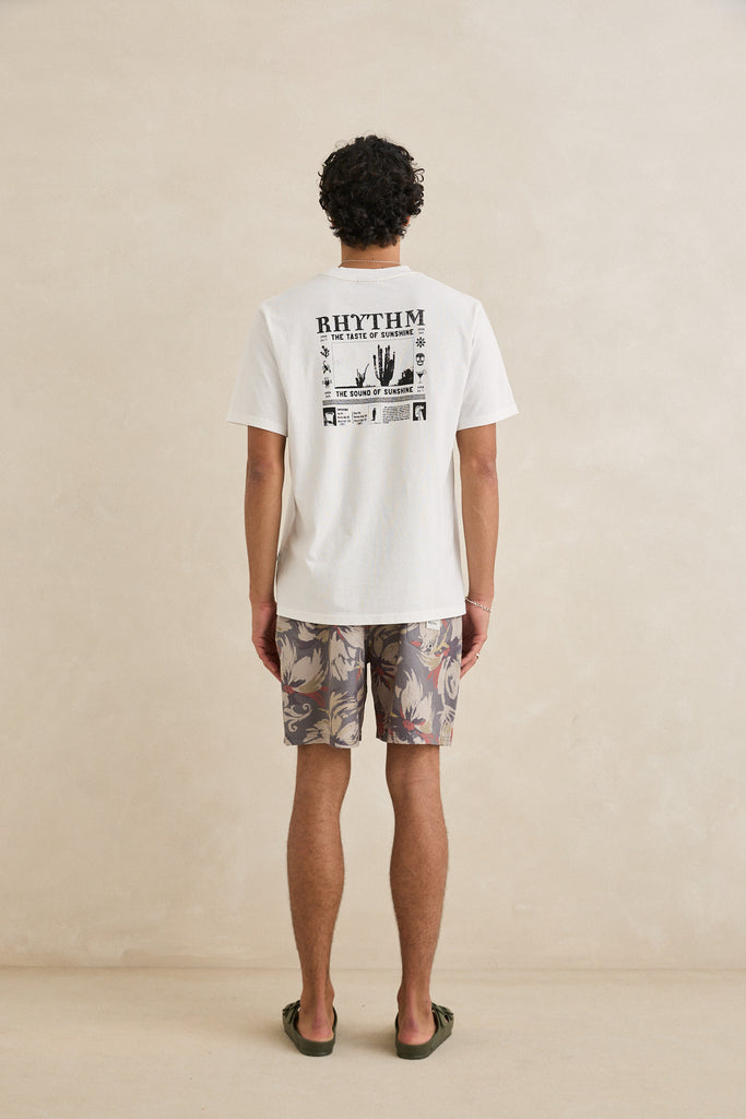 Rhythm Mens Shorts Tropical Camo Beach Short