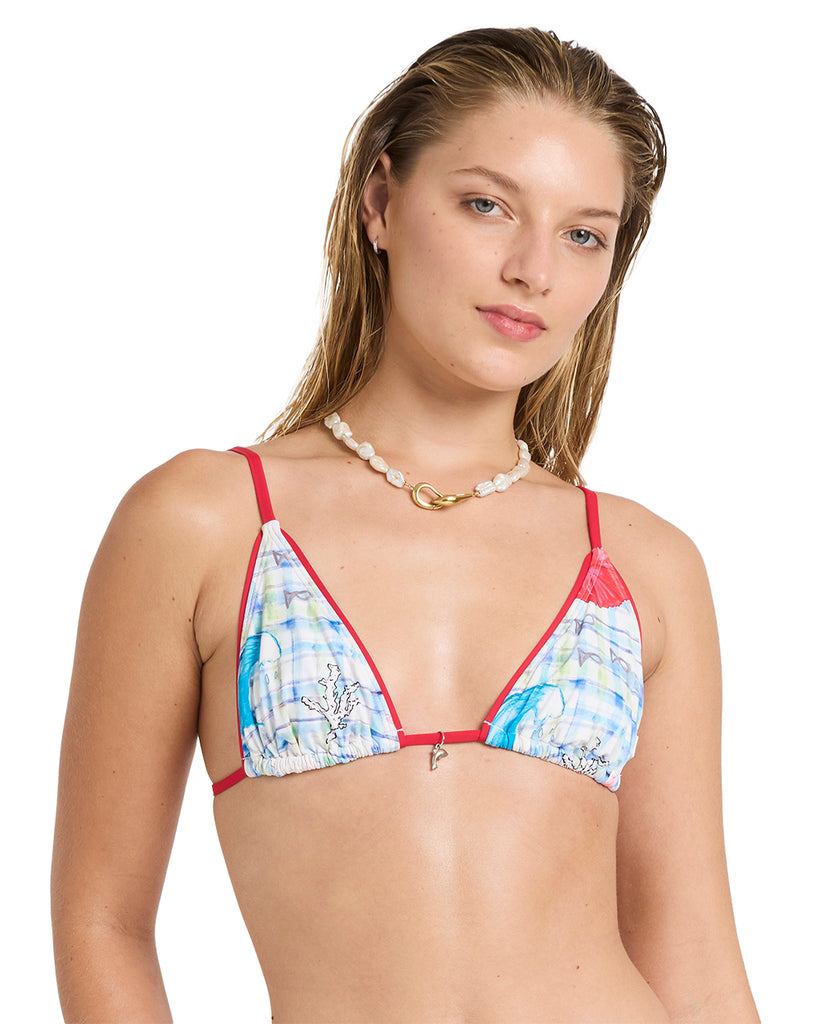 Billabong Womens Bikini Top Lottie Hall Slide Tall Tri