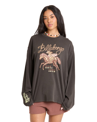 Billabong Womens Shirt Familiar Roads Ls Tee

