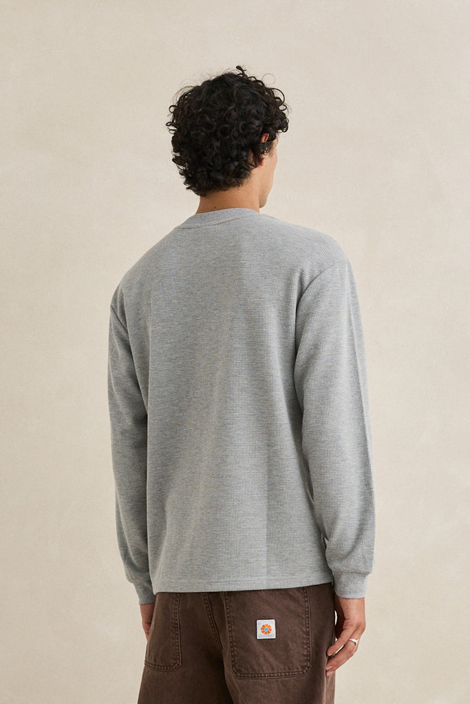 Rhythm Mens Shirt Vintage Pocket Long Sleeve Waffle