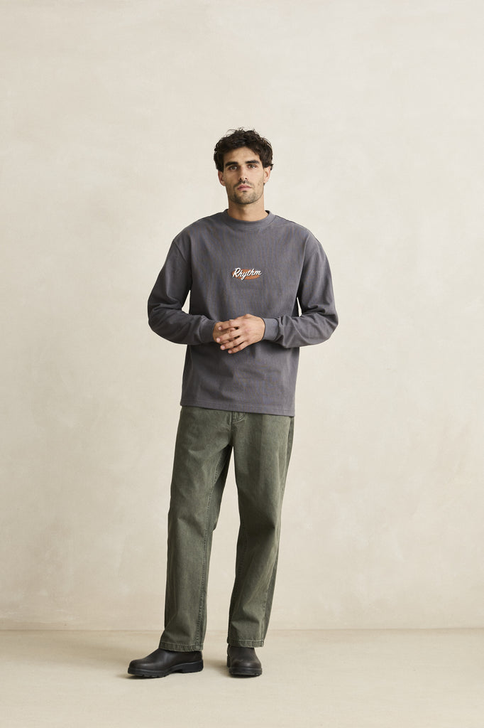 Rhythm Mens Shirt Hallmark Heavy Vintage Embroidered Long Sleeve
