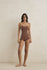 Rhythm Womens Swimsuit Lily Rib Cross Back Surf Short One Piece