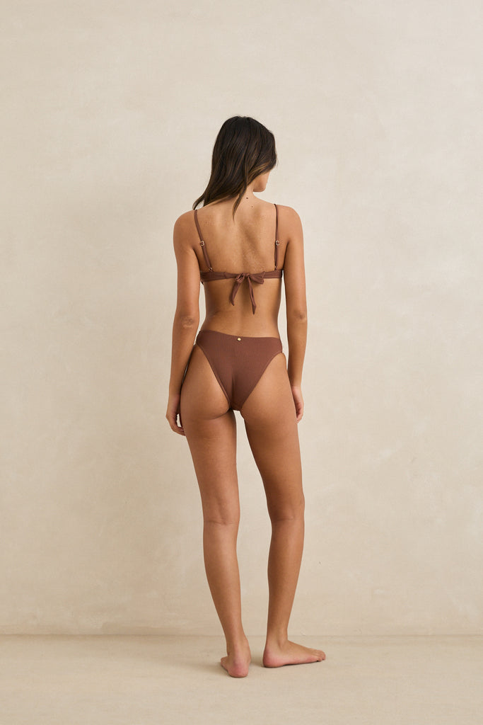 Rhythm Womens Bikini Top Lily Rib Balconette