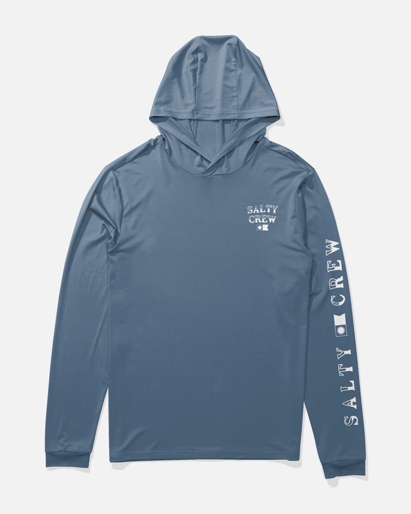 Salty Crew Mens Shirt On Board Hood Sunshirt