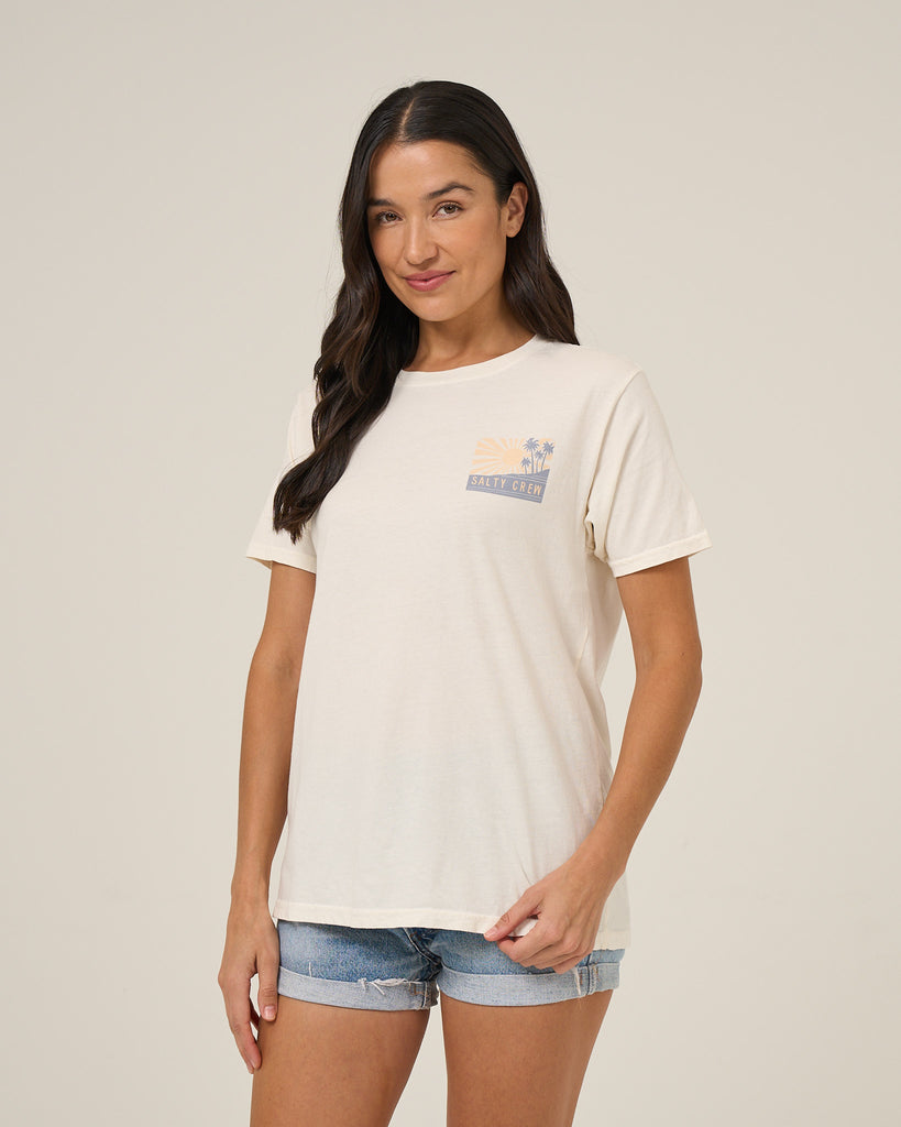Salty Crew Womens Shirt Rise And Smile Boyfriend Tee