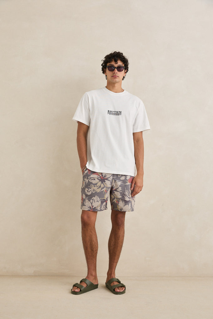 Rhythm Mens Shorts Tropical Camo Beach Short