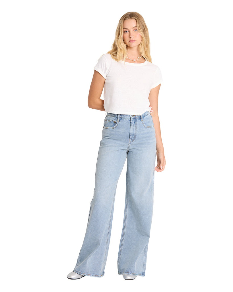 Billabong Womens Pants Free Fall Flare Denim