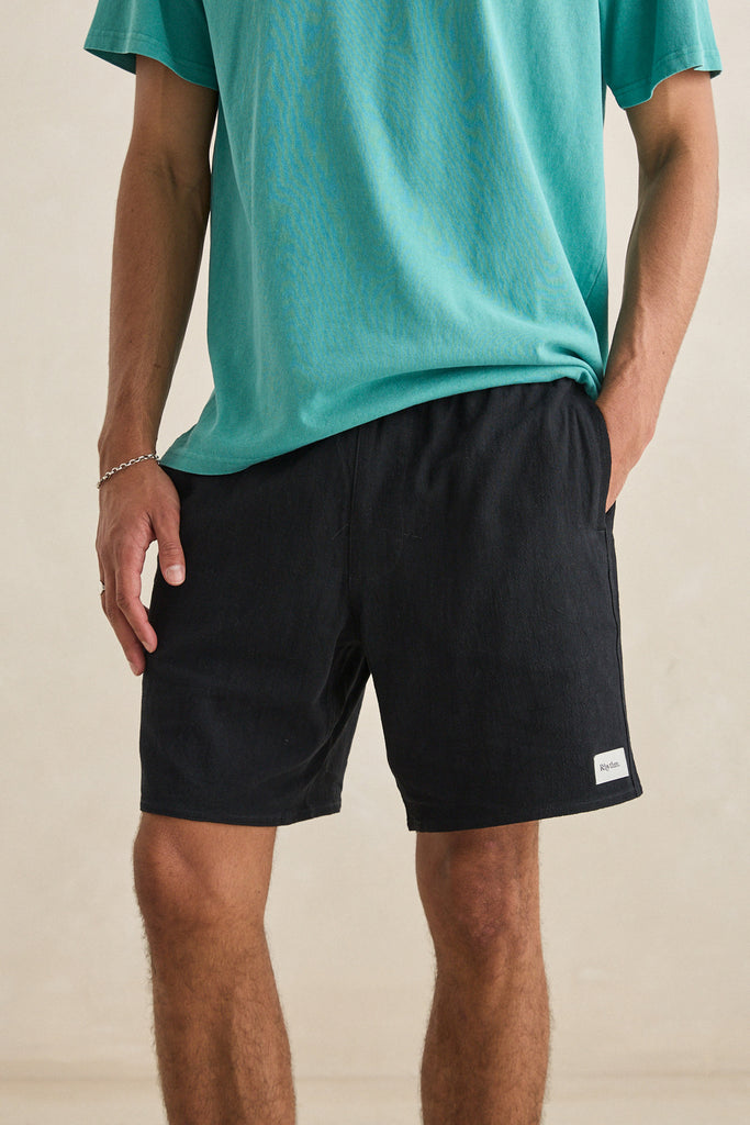 Rhythm Mens Shorts Textured Linen Jam