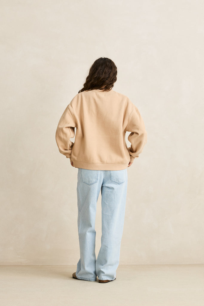 Rhythm Womens Sweatshirt Everyday Crew Neck Fleece