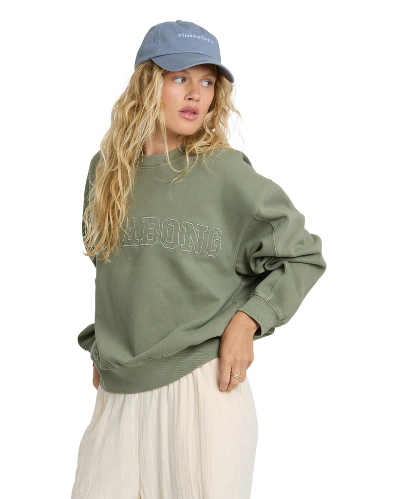 Billabong Womens Sweatshirt Vibes Kendal Crew Fleece