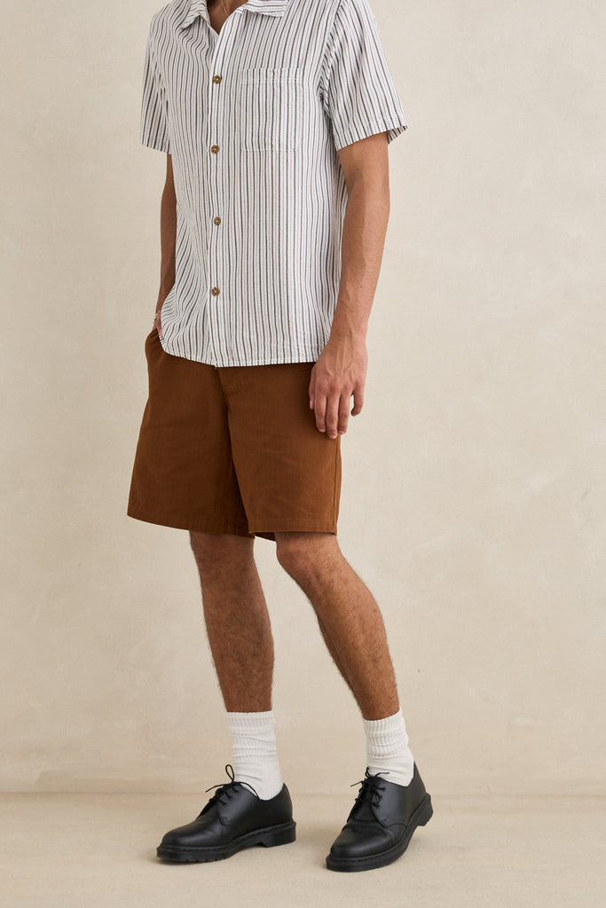 Rhythm Mens Shorts Essential Herringbone