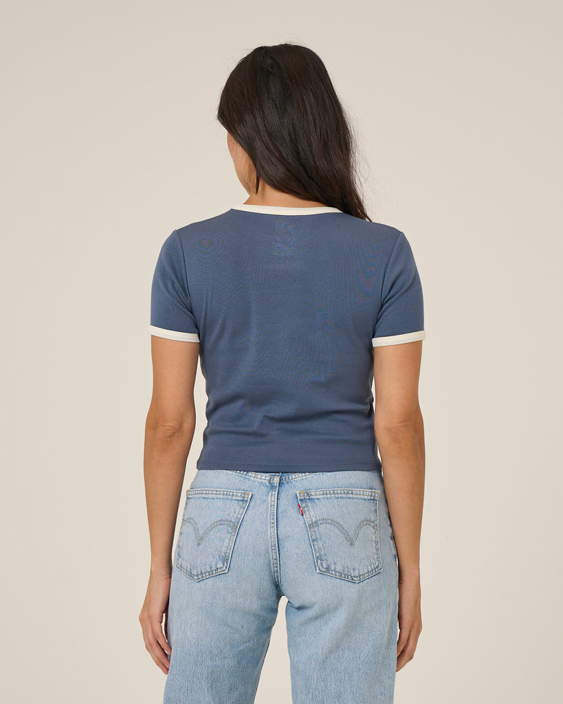 Salty Crew Womens Shirt Fishing Club Ringer Tee