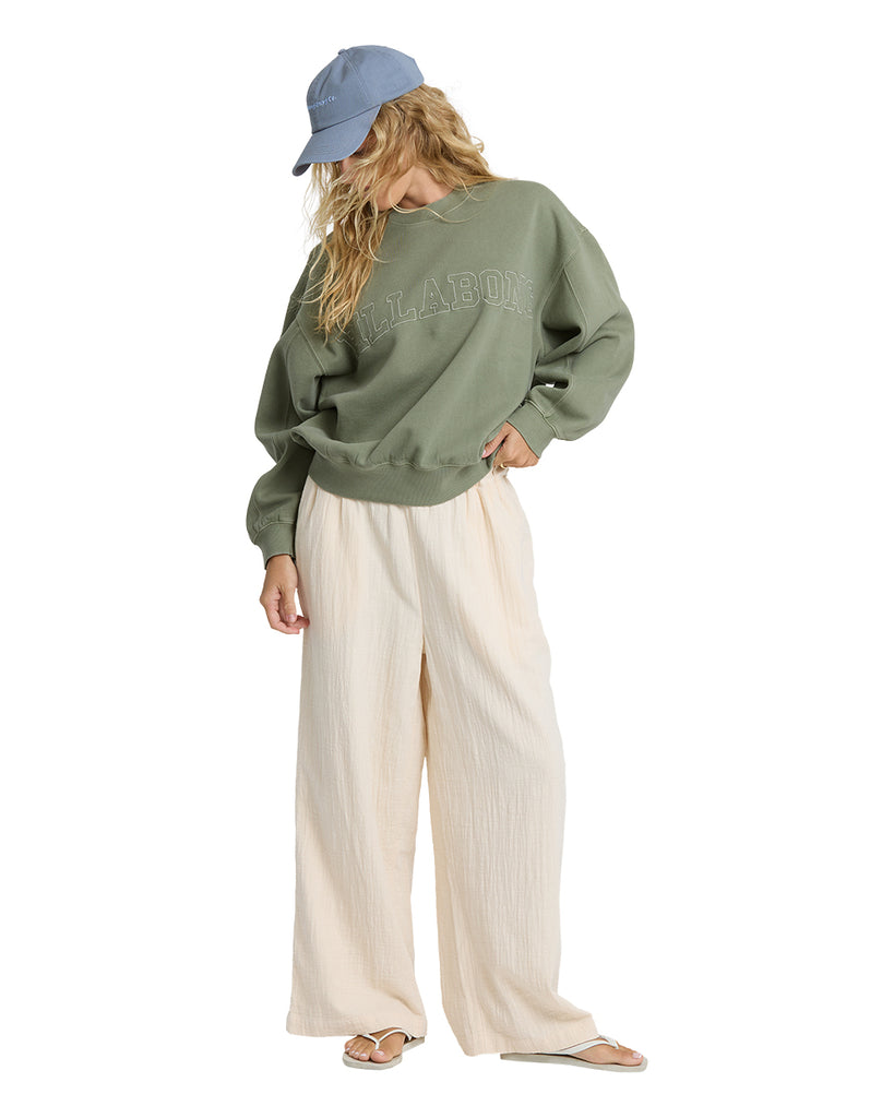 Billabong Womens Sweatshirt Vibes Kendal Crew Fleece
