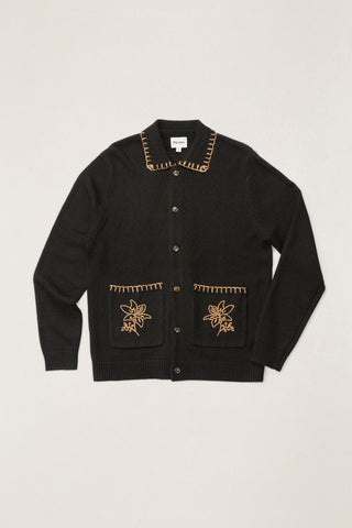 Rhythm Mens Sweater Whip Stitch Button Up Knit