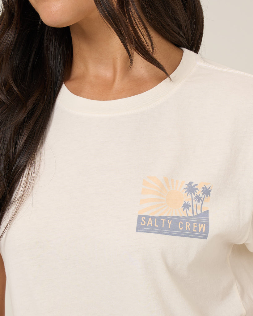 Salty Crew Womens Shirt Rise And Smile Boyfriend Tee