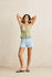 Rhythm Womens Tank Top Vista Stripe Tie Front Top
