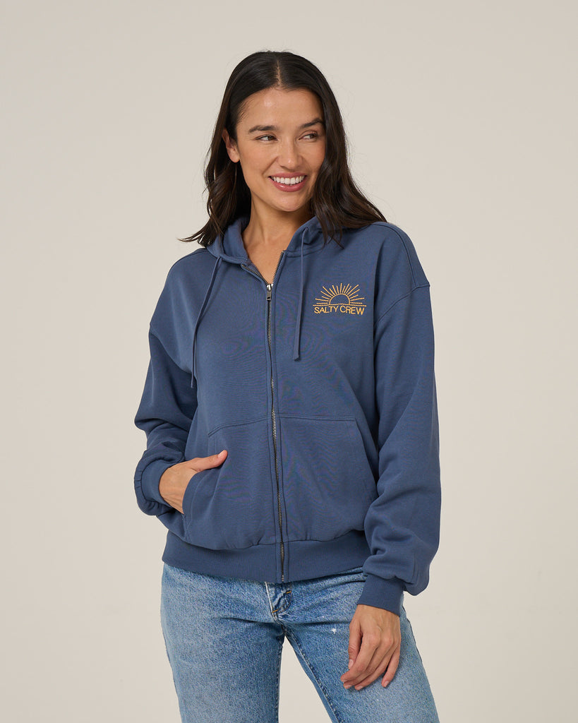 Salty Crew Womens Sweatshirt First Place Hooded Zip