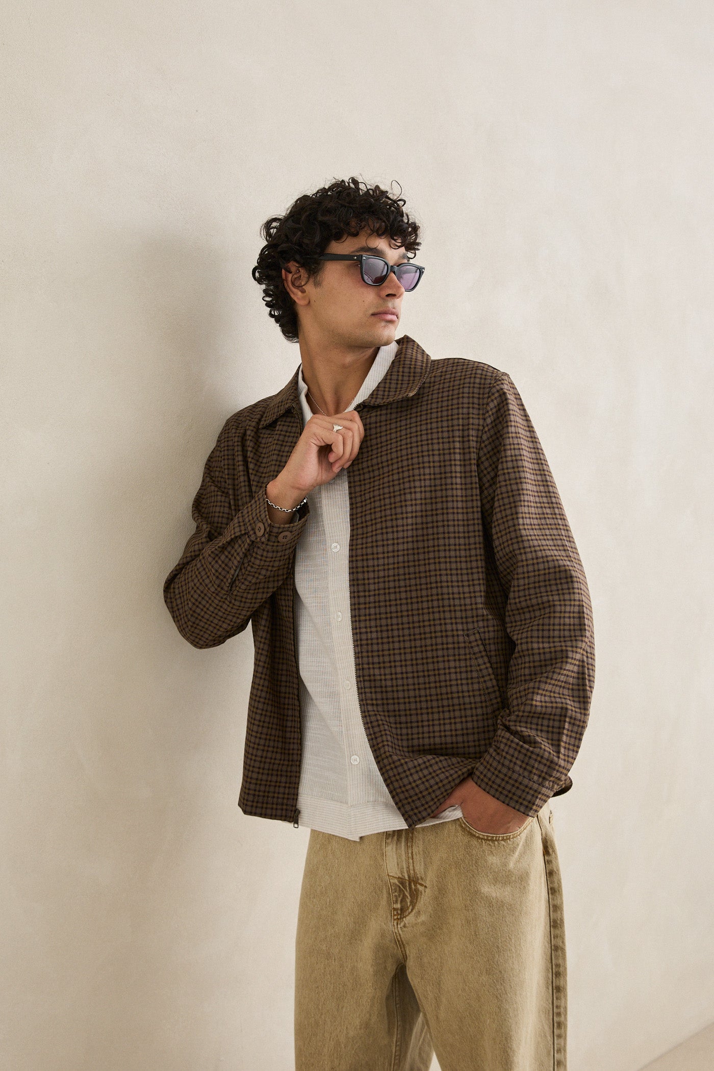 ジャケット・アウター Toshi5351 CHECK SETUP 46 Rhythm Mens Jacket Jordy Check – Hansen Surfboards