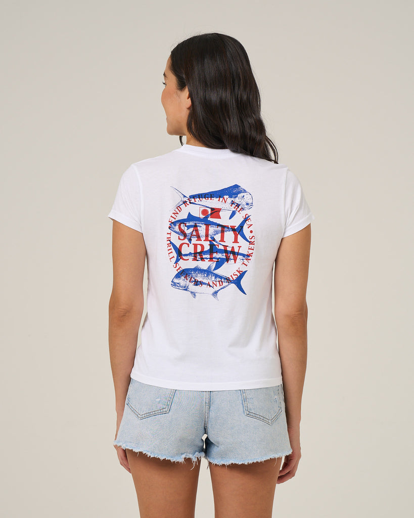 Salty Crew Womens Shirt Overlay Modern Tee