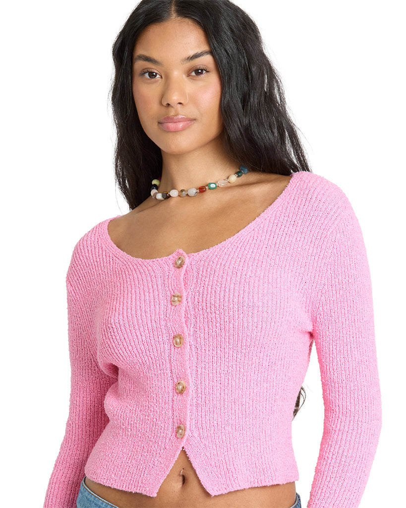 Billabong Womens Sweater Good Luck Cardigan