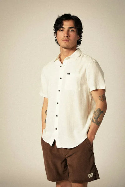 Brixton Mens Woven Charter Organic Cotton Linen Blend