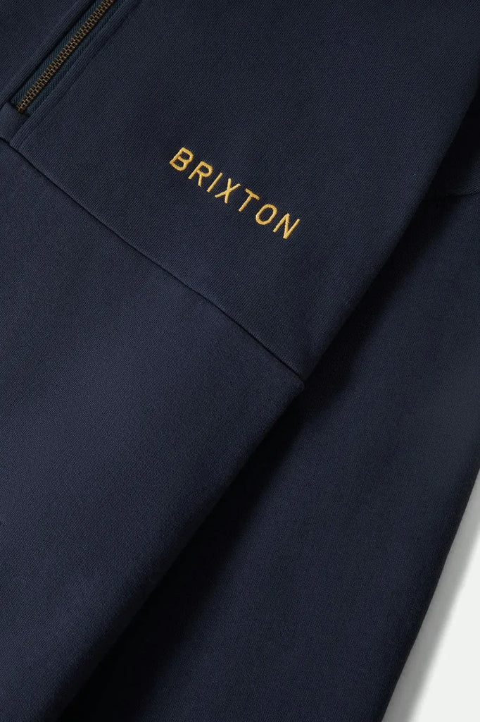 Brixton Mens Sweatshirt Embroidered Heavyweight Half Zip
