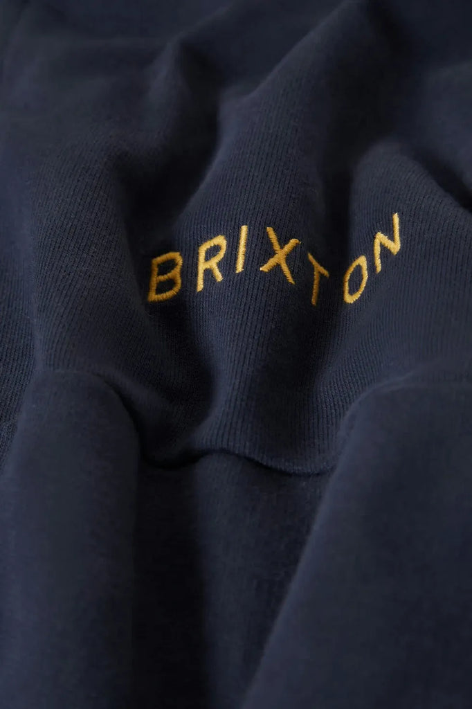 Brixton Mens Sweatshirt Embroidered Heavyweight Half Zip