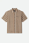 Brixton Mens Woven Cru Linen Blend Plaid