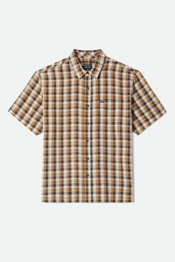 Brixton Mens Woven Cru Linen Blend Plaid