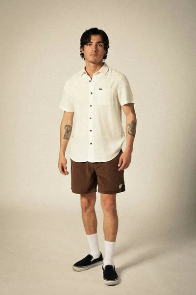 Brixton Mens Woven Charter Organic Cotton Linen Blend
