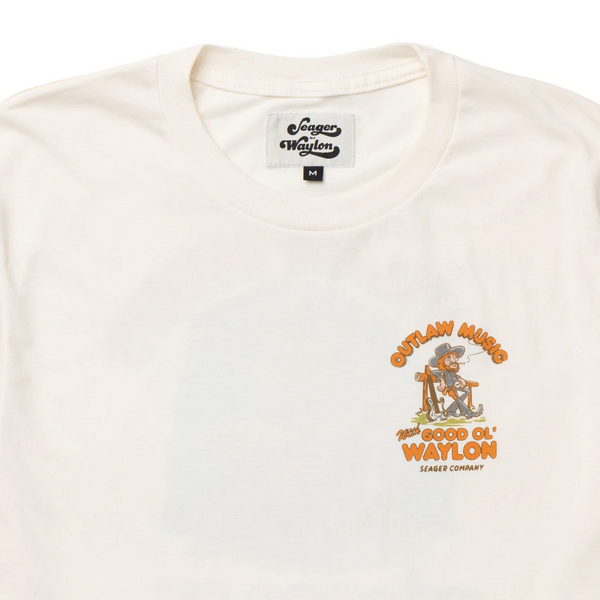 Seager Mens Shirt Seager X Waylon Jennings Outlaw Tee