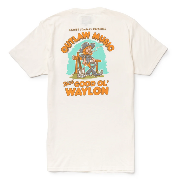 Seager Mens Shirt Seager X Waylon Jennings Outlaw Tee
