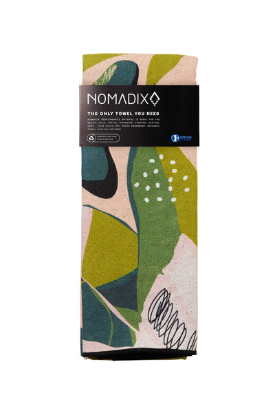 Nomadix Towel Monstera Green Pink