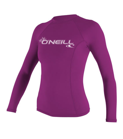 Oneill Womens Rashguard Basic Skins LS Crew