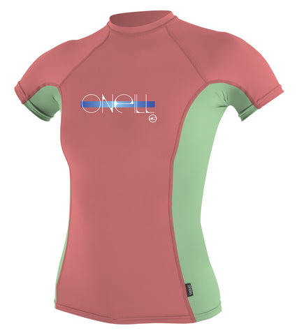 Oneill Girls Rashguard Skins SS Crew