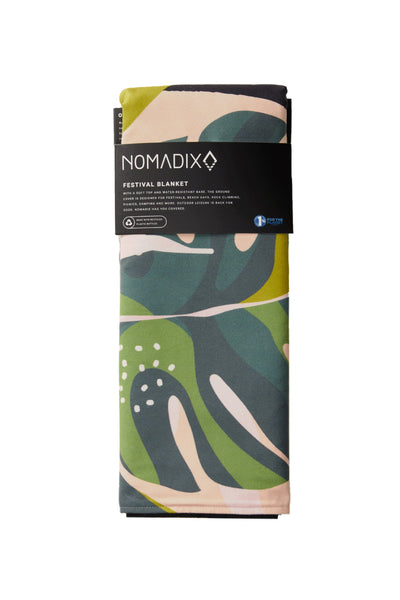 Nomadix Towel Monstera Green Pink Festival Blanket