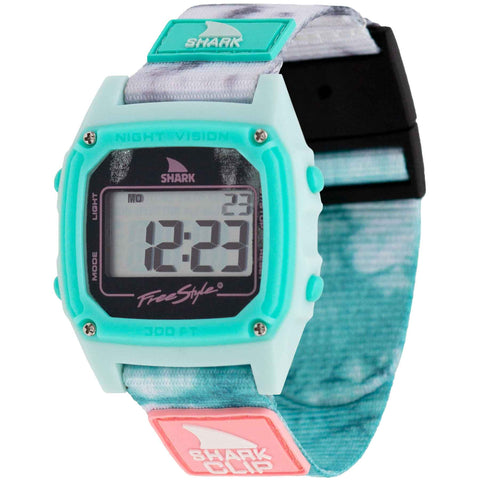 Freestyle Watch Shark Clip Tie Dye Aqua Cloud