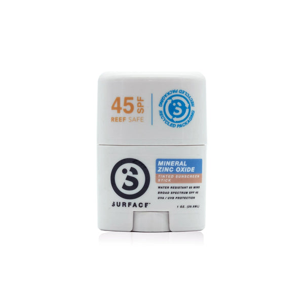 Surface Sun Systems Sunscreen Mineral Zinc Oxide Facestick White SPF 45 .5oz