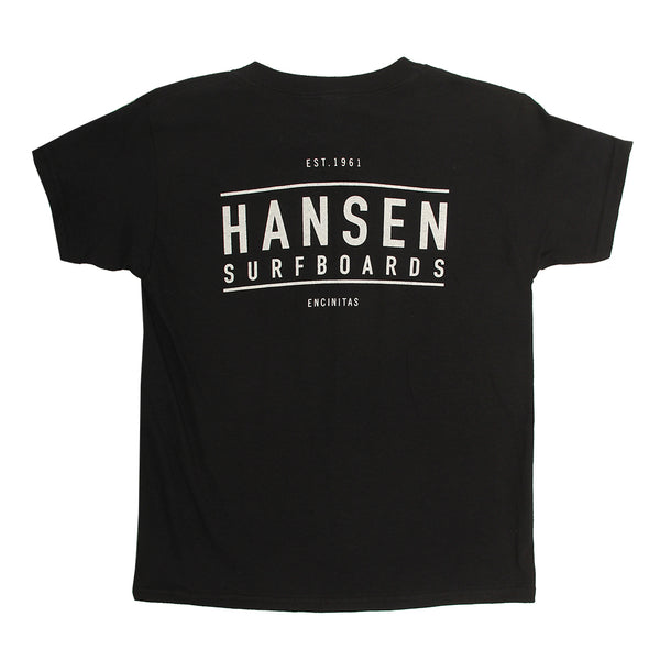 Hansen Youth Shirt Surfboard Logo 1961