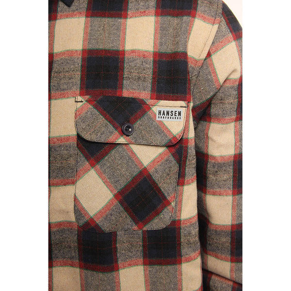 Hansen Mens Woven Jason Sherpa Flannel
