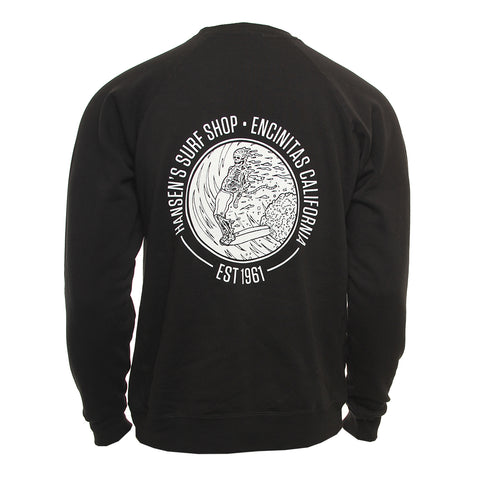 Hansen Mens Sweatshirt Skeleton Surfer Crew